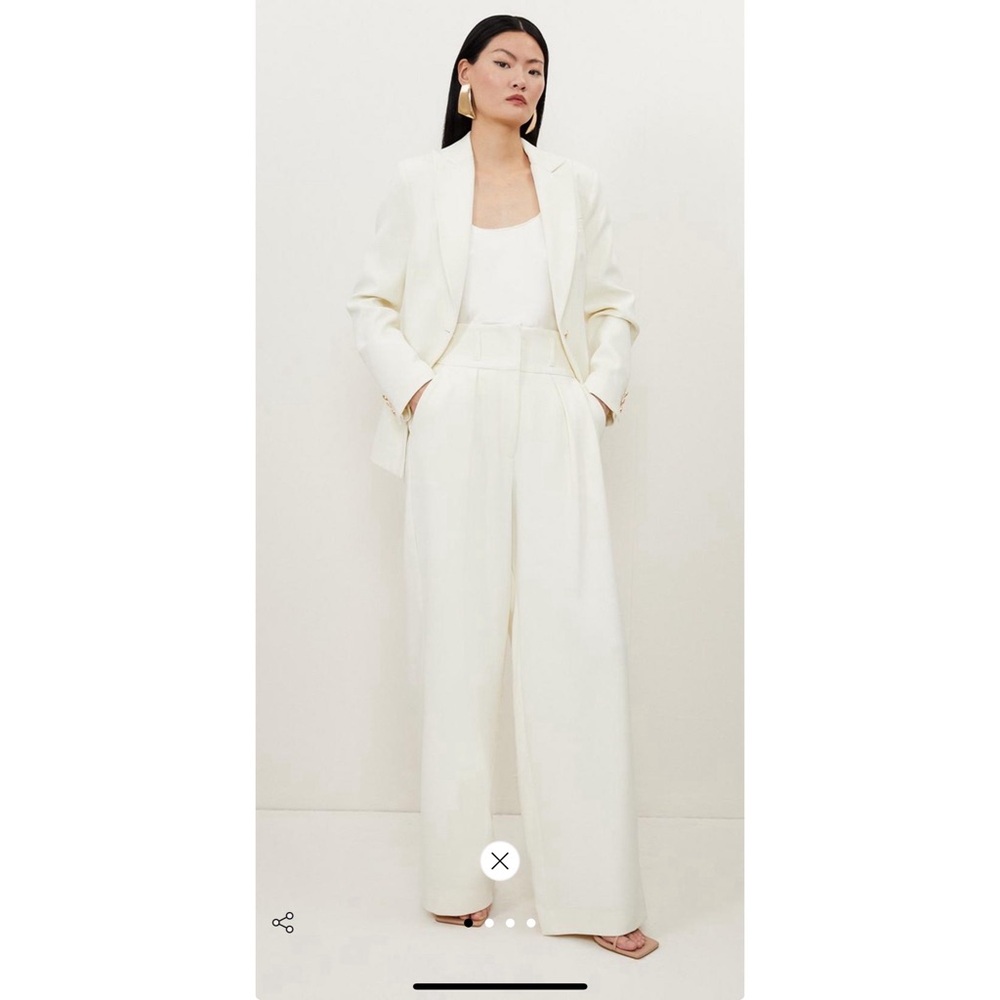 Karen Millen Tailored High Waist Wide Leg Pants Size 6